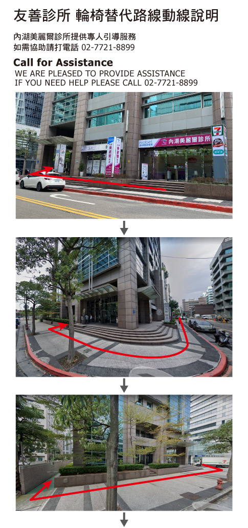 友善診所 輪椅替代路線動線說明